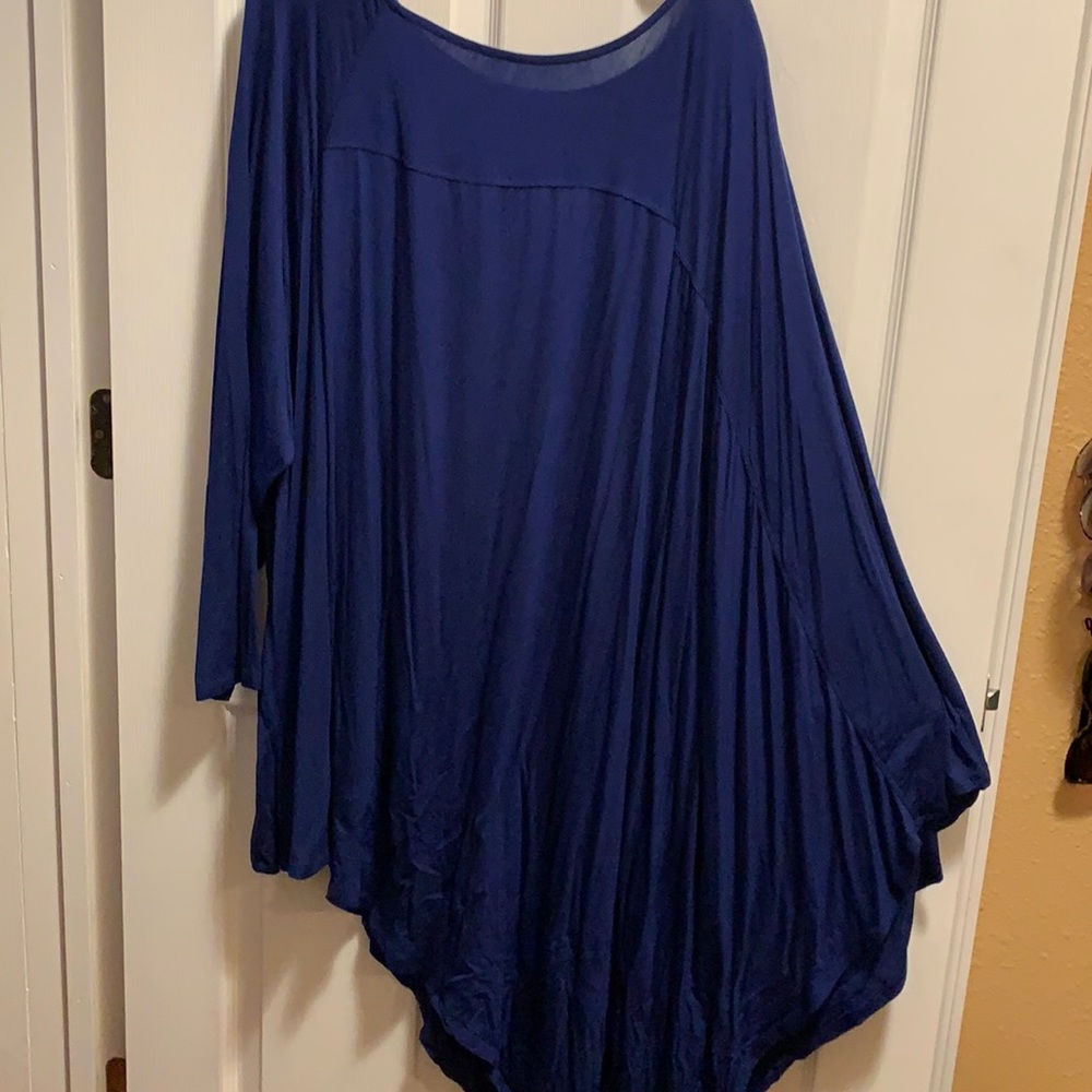 Royal blue plus size shirt